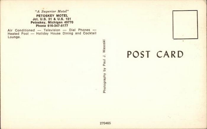 Petoskey Motel (Superior Motel, Petoskey Motor Court) - Vintage Postcard